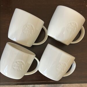 Starbucks White Ceramic Mug Set